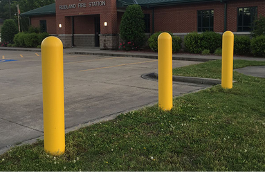 Yellow Dome Top Bollard